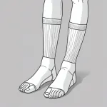 white toe socks image